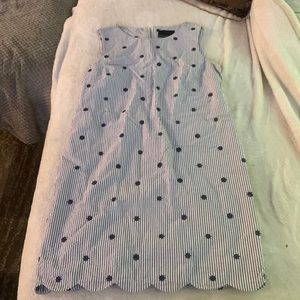 scalloped dress with sailing wheel